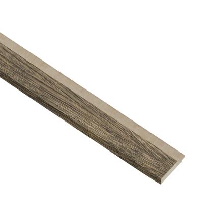 I-Wood afslutningsliste til akustikpanel, sort olieret, beige filt og lys kerne, egefiner, 16 x 42 mm