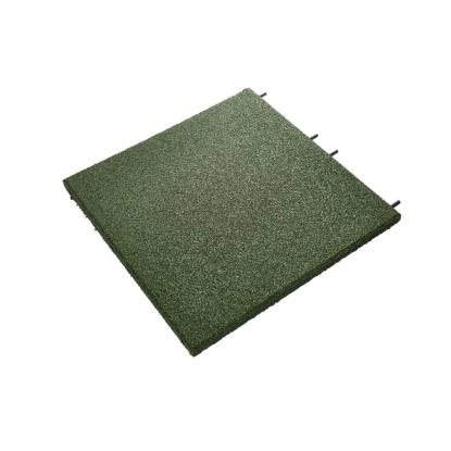 RIAS UniSoft gummiflise med monteringsdyvler, grøn - 50 x 50 x 3 cm