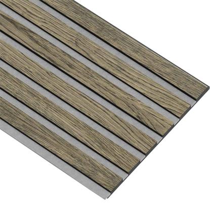 I-Wood Medio+ Original akustikpanel, sort olieret, grå filt og sort kerne, egefiner, 17 x 300 mm