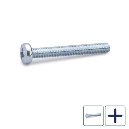 FAST maskinskrue med rundt hoved, elforzinket, 5,0 mm