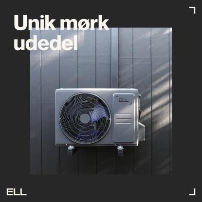 ELL Front Boost luft-til-luft varmepumpe med Wi-Fi, 5,28 kW, dark, 130 m²