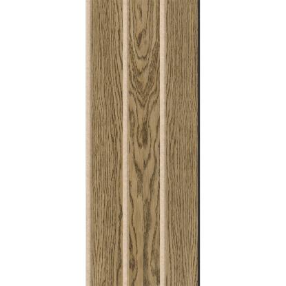 I-Wood Basic 3-lamel akustikpanel, mørkebrun olieret, beige filt og sort kerne, egefiner, 17 x 300 mm 