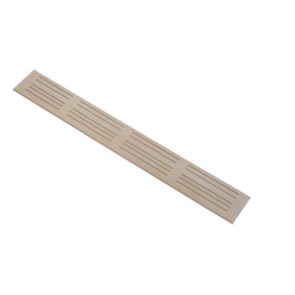 I-Wood Medio+ Mixed akustikpanel, hvidmalet, beige filt og lys kerne, folie, 16 x 300 mm