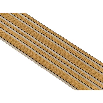 I-Wood Medio+ Mixed akustikpanel, brun olieret, beige filt og sort kerne, egefiner, 17 x 300 mm