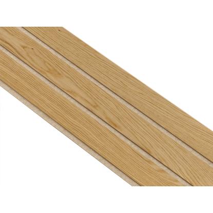 I-Wood Medio+ 3-lamel akustikpanel, klar olieret, beige filt og lys kerne, egefiner, 16 x 300 mm