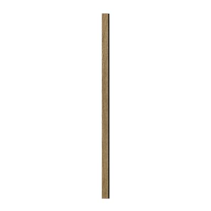 I-Wood afslutningsliste til 3-lamel akustikpanel, mørkebrun olieret, sort filt og sort kerne, egefiner, 17 x 92 mm
