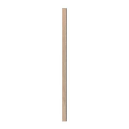 I-Wood afslutningsliste til 3-lamel akustikpanel, ubehandlet natur, grå filt og lys kerne, egefiner, 16 x 92 mm