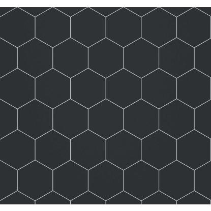 Fibo Kitchen Board vægplade med hexagon fliselook, 10 x 600 x 580 mm, black silk - 2 stk.
