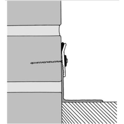 Tacodan klemmeliste inkl. spenglerskruer, sort, 2 meter