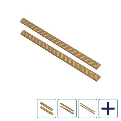 I-Wood top- & bundprofil til skråtstillet DivideWall rumdeler, klar olieret, MDF med egefinér