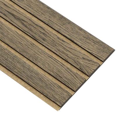 I-Wood Basic 4-lamel akustikpanel, sort olieret, brun filt og sort kerne, egefiner, 17 x 300 mm 