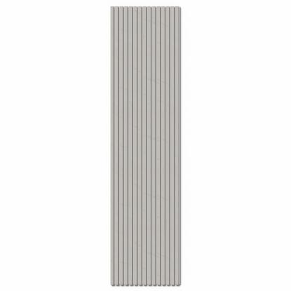 FOG & VENØ Laminate akustikpanel, marble white, sort MDF, hvid filt, 600 x 2400 x 20 mm