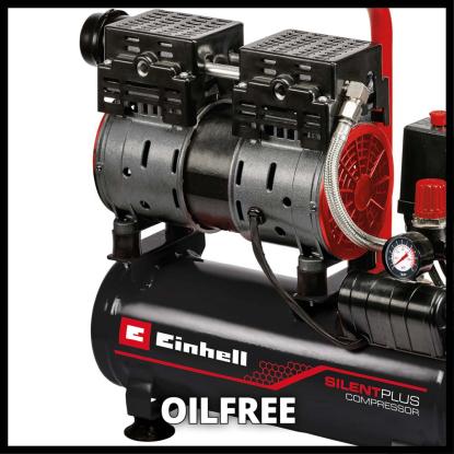 Einhell TE-AC 110/6 Silent Plus kompressor, 8 bar, 6 liter, 550 W