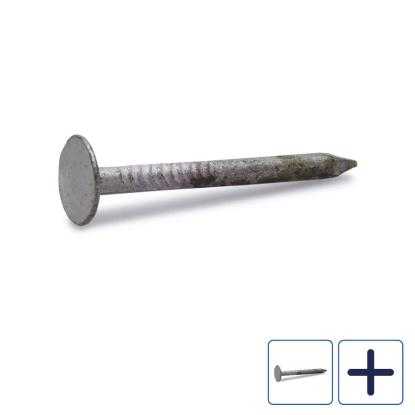 FAST papsøm med fladt hoved, varmforzinket