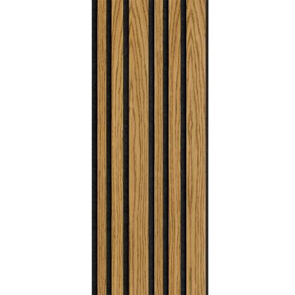 I-Wood Medio+ Mixed akustikpanel, brun olieret, sort filt og sort kerne, egefiner, 17 x 300 mm