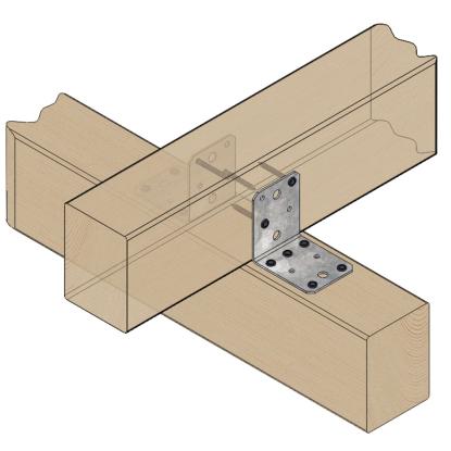 SIMA vinkelbeslag V6, pregalvaniseret, 70 x 70 x 2,0 x 55 mm