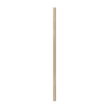 I-Wood afslutningsliste til 4-lamel akustikpanel, hvid olieret, grå filt og lys kerne, egefiner, 16 x 67 mm