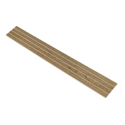 I-Wood Medio+ 4-lamel akustikpanel, mørkebrun olieret, beige filt og lys kerne, egefiner, 16 x 300 mm