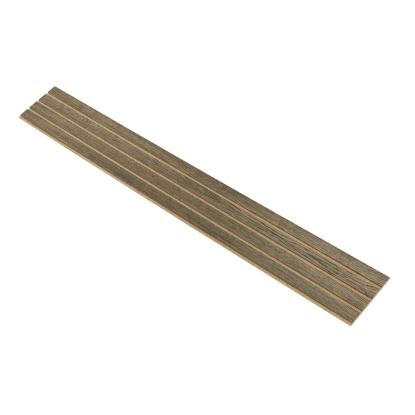 I-Wood Medio+ 4-lamel akustikpanel, sort olieret, brun filt og lys kerne, egefiner, 16 x 300 mm