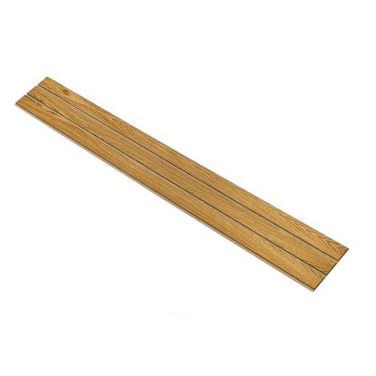 I-Wood Medio+ 3-lamel akustikpanel, brun olieret, brun filt og sort kerne, egefiner, 17 x 300 mm