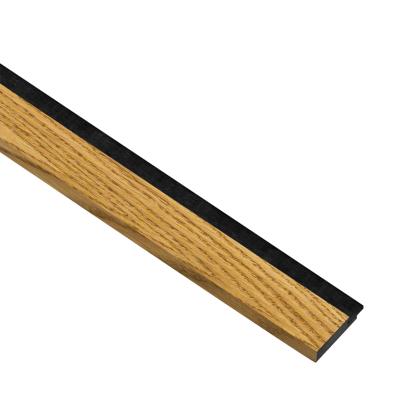 I-Wood afslutningsliste til akustikpanel, brun olieret, sort filt og sort kerne, egefiner, 17 x 42 mm