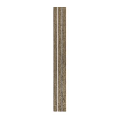 I-Wood Medio+ 3-lamel akustikpanel, sort olieret, grå filt og lys kerne, egefiner, 16 x 300 mm