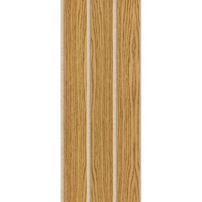 I-Wood Basic 3-lamel akustikpanel, brun olieret, beige filt og lys kerne, egefiner, 16 x 300 mm 