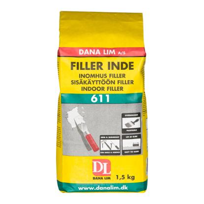 Dana Lim Filler indendørs 611 gipsbaseret spartelmasse i pose - 1,5 kg