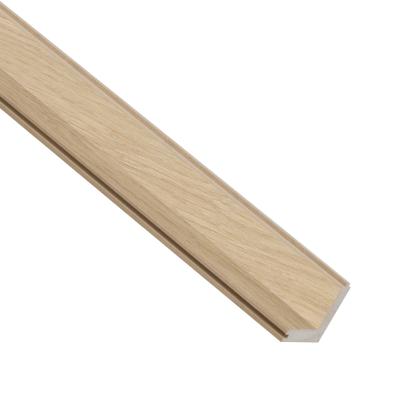 I-Wood UniPanel indvendigt hjørne, ubehandlet natur, lys kerne, egefiner, 16 x 55 x 2780 mm