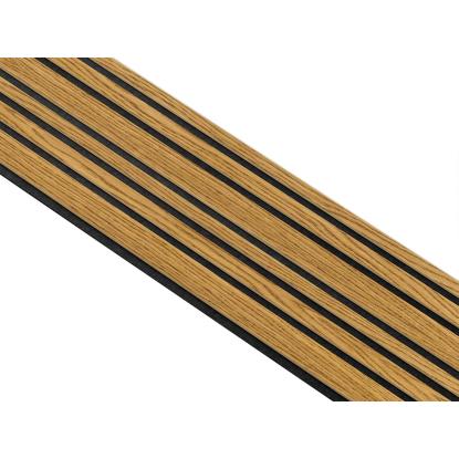 I-Wood Medio+ Mixed akustikpanel, brun olieret, sort filt og lys kerne, egefiner, 16 x 300 mm
