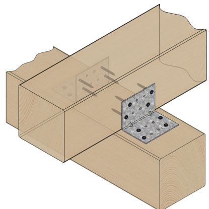 SIMA vinkelbeslag V11, pregalvaniseret, 67 x 67 x 2,0 x 90 mm