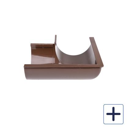 Plastmo udvendig gering, PVC, brun, 90°