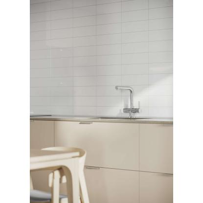Fibo Colour vådrumspanel med 30 x 10 cm fliselook, 10 x 600 x 2400 mm, denver white high gloss