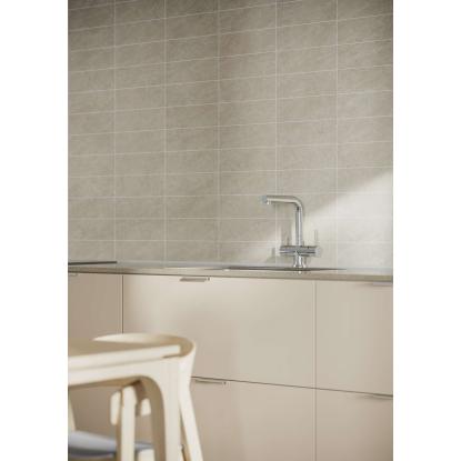 Fibo Stone vådrumspanel med 30 x 10 cm fliselook, 10 x 600 x 2400 mm, grey sahara stone