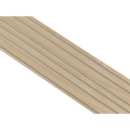 I-Wood Basic Mixed akustikpanel, hvid olieret, beige filt og lys kerne, egefiner, 16 x 300 mm 