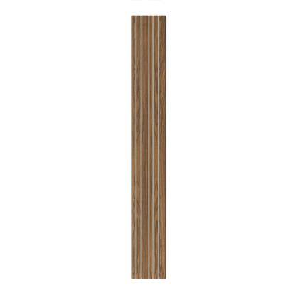 I-Wood Basic Mixed akustikpanel, klar olieret, beige filt og sort kerne, valnøddefiner, 17 x 300 mm 