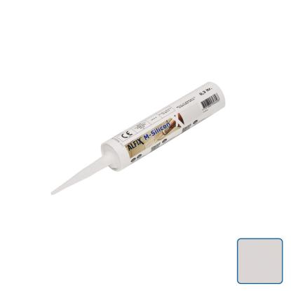 Alfix M-Silicon højelastisk fugemasse, lys grå - 300ml