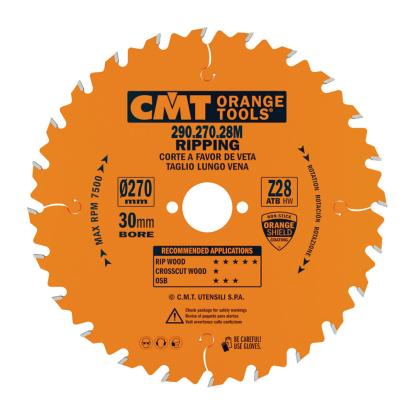 CMT rundsavsklinge til træ, Z28 W, Ø270 x 2,8 x 30 mm