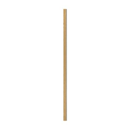 I-Wood afslutningsliste til 4-lamel akustikpanel, klar olieret, grå filt og lys kerne, egefiner, 16 x 67 mm