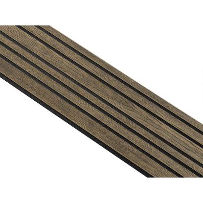 I-Wood Medio+ Mixed akustikpanel, sort olieret, sort filt og lys kerne, egefiner, 16 x 300 mm