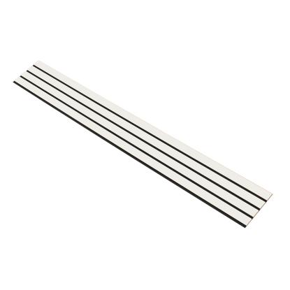 I-Wood Medio+ 4-lamel akustikpanel, hvidmalet, sort filt og lys kerne, folie, 16 x 300 mm