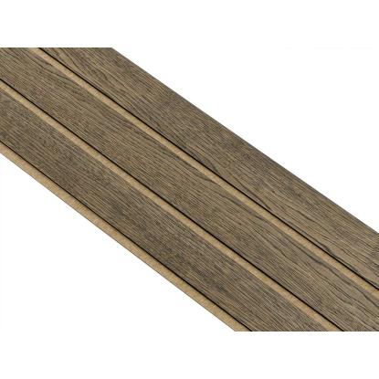 I-Wood Medio+ 3-lamel akustikpanel, sort olieret, brun filt og sort kerne, egefiner, 17 x 300 mm