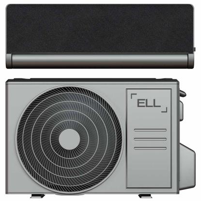 ELL Front Boost luft-til-luft varmepumpe med Wi-Fi, 5,28 kW, dark, 130 m²
