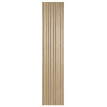 Fibrotech Quanti akustikpanel, 520 x 2440 mm, Light Oak med grå ployester