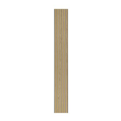 I-Wood Medio+ Original akustikpanel, klar olieret, grå filt og sort kerne, egefiner, 17 x 300 mm