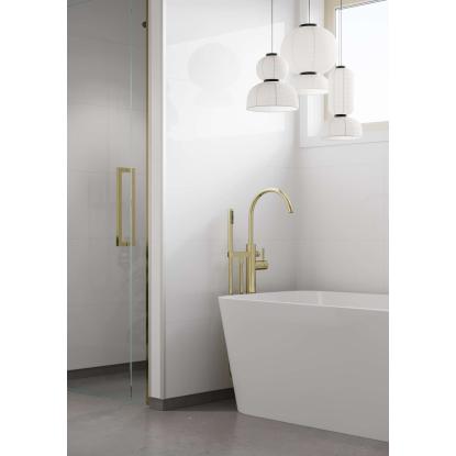 Fibo Colour vådrumspanel med 60 x 40 cm fliselook, 10 x 600 x 2400 mm, denver white high gloss