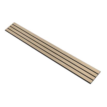 I-Wood Basic 4-lamel akustikpanel, hvid olieret, sort filt og sort kerne, egefiner, 17 x 300 mm 