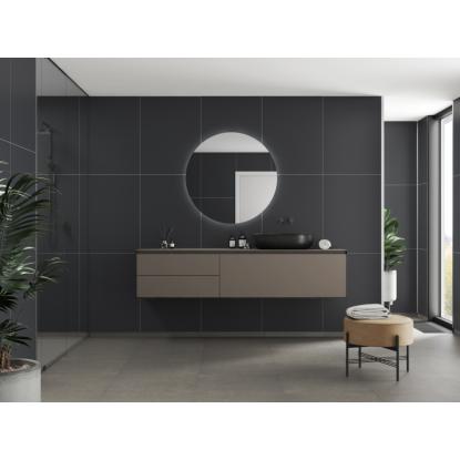 Fibo Colour vådrumspanel med 60 x 80 cm fliselook, 10 x 600 x 2400 mm, black silk