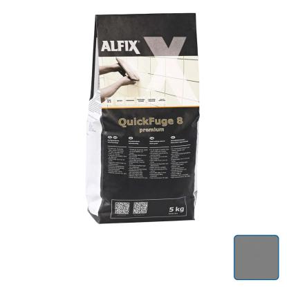 Alfix QuickFuge Premium 8 naturstensfuge, koksgrå - 5 kg