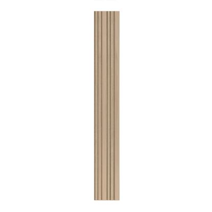 I-Wood Basic Mixed akustikpanel, ubehandlet natur, brun filt og lys kerne, egefiner, 16 x 300 mm 